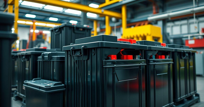 Baterias industriais são essenciais para eficiência e durabilidade em operações comerciais